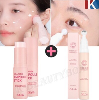 RIRE Collagen Ampoule Multi Balm 15g + Collagen Eye Serum Stick 15ml Set 2-Ar...