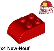Lego 4x slope curved brique pente curved 3x2 arrondi rouge red 6215 NEUF