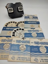 Sawyers View-Master Stereoscope Bakelite Travel US Tourism Bundle 10 Reels Vtg