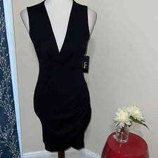 NEW Lulus Cocktail Hour Wrap Mini Dress Black Sleeveless LBD Sexy sz S Small