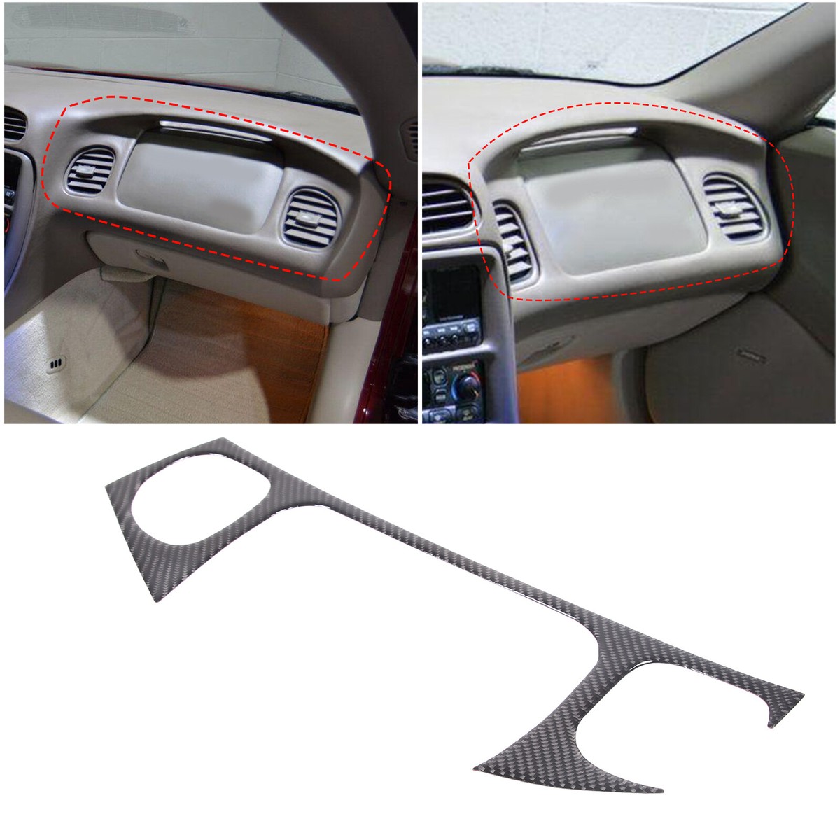 For Corvette C5 1998-2004 Carbon Fiber Center Control Dashboard 