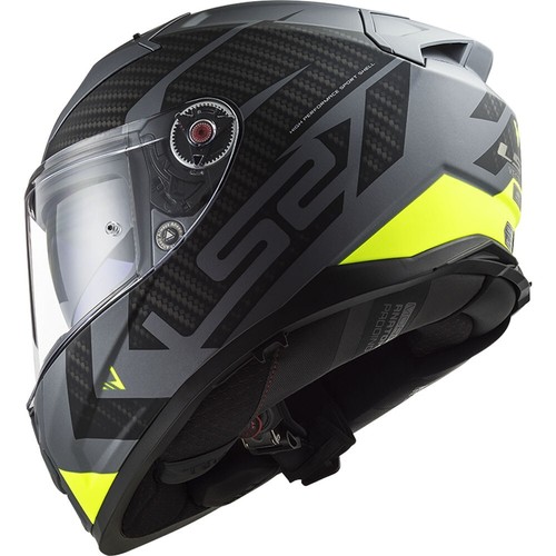 Casco Integrale Ls2 FF811 Vector II Splitter Titanio Giallo Alta Visibilità - Foto 4 di 7