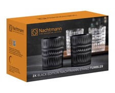 2 NACHTMANN Ethno Tumbler - Schwarz, Whiskygläser, Whiskybecher ,Black