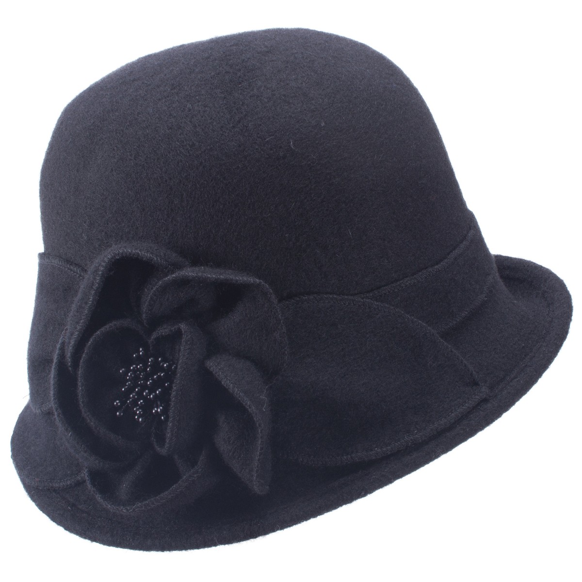 Womens Vintage Style Elegant Casual Cloche Bucket 60% Wool Winter