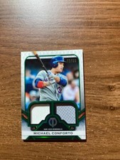 2021 Topps Tribute Dual Relics Green /99 Michael Conforto #DR-MC