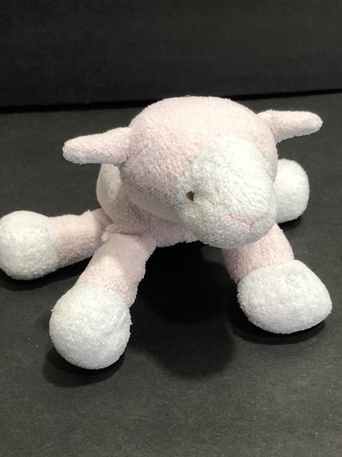 strasburg Baby Lamb Rattle - Pink White - pre-loved - Picture 8 of 9