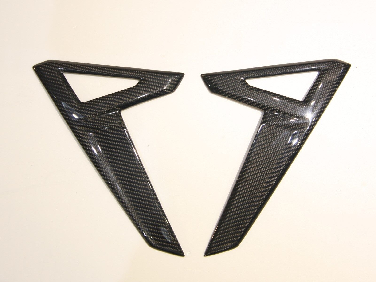 Carbon fiber front fender side emblem cover fit for P100D 75D P85D Tesla Model S