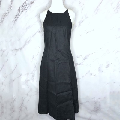 linen midi shift dress