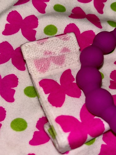 Baby Blanket & Silicone Chewy Bracelet Ring Teether & Lovey Attached Holder Toy - Picture 14 of 14