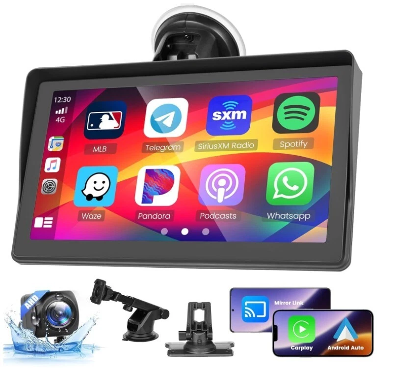 Car Play Autoradio Touchscreen Bluetooth 7 Zo Apple CarPlay Android Auto Hikity - Bild 3 von 4