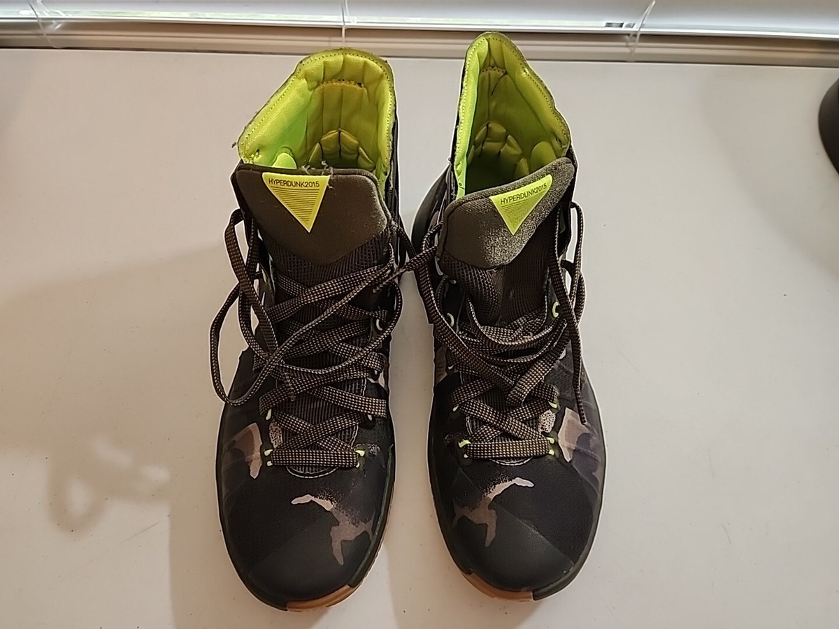 Nike Hyperdunk 2015 Camo Shoes 749567-313 Mens Sz 7.5 Khaki 