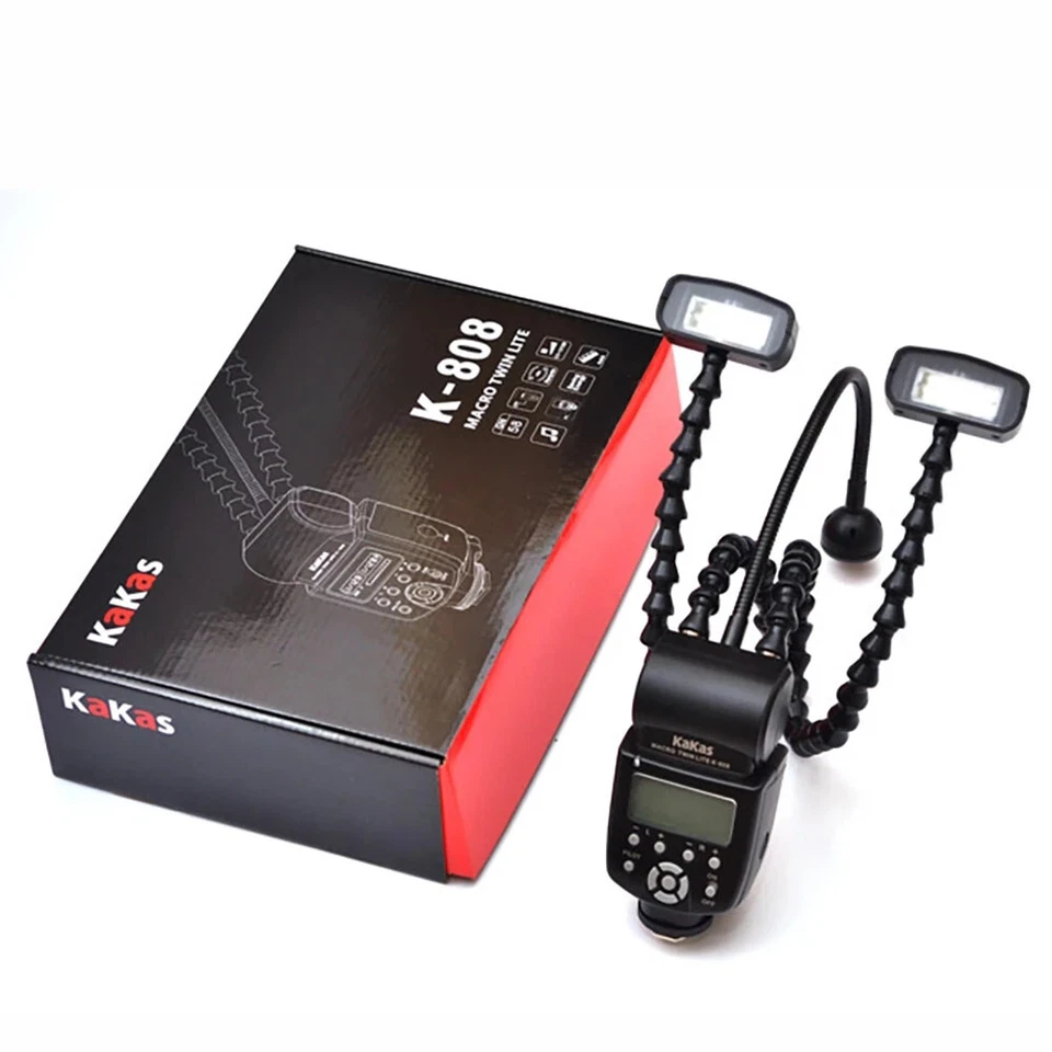 K-808 K808 Camera Macro Flash Light Twin Lite Flexible LED Speedlite Canon Sony - Image 2 of 4
