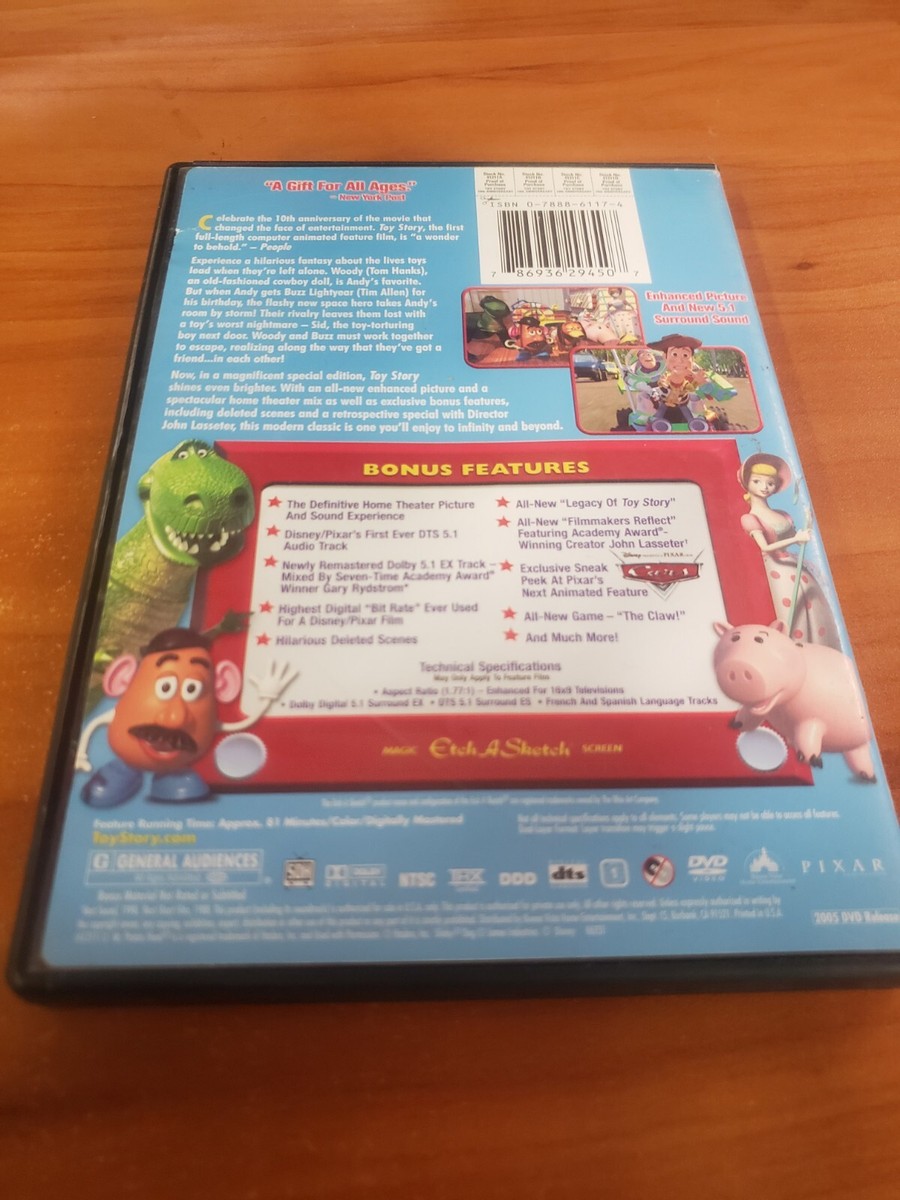Toy Story 1 (DVD, 2010, 2-Disc Anniversary Edition Toy Story 1 (DVD, 2010, 2-Disc Anniversary Edition