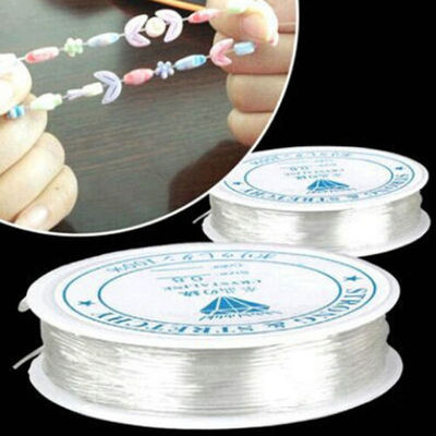 2Pcs Clear Crystal Elastic Beading Cord String Thread For Necklace Bracelet DIY