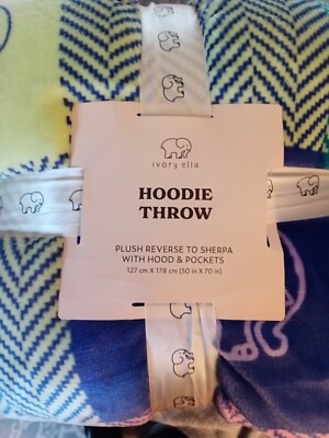 NEW Ivory Ella Hooded Throw 50  X 70  NWT