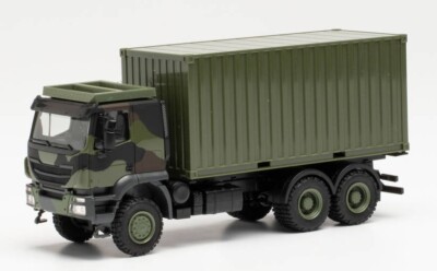 HERPA - Iveco Trakker 6x6 Conveyor with 20ft Container Camouflage ...