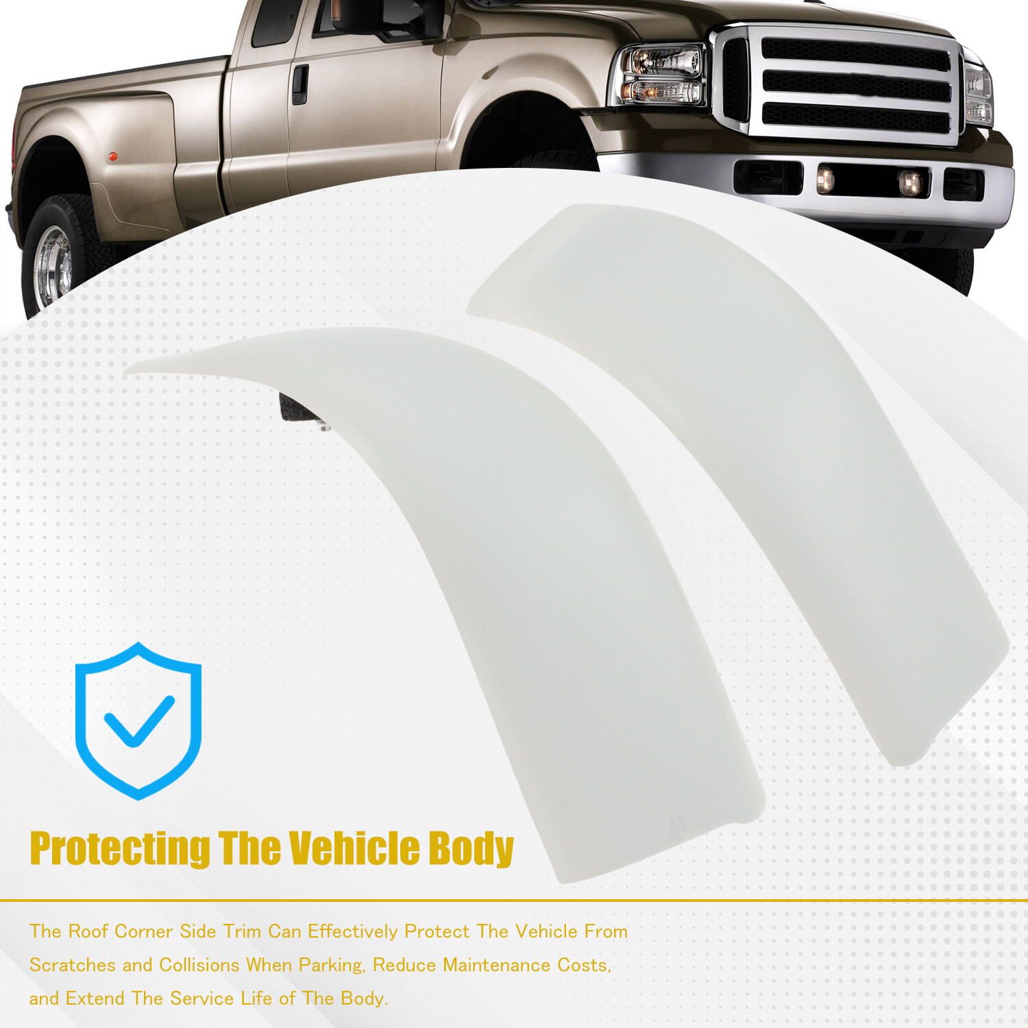 Right & Left Upgraded Cab Corner Roof Molding for 9907 Ford F350