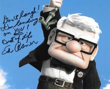 * ED ASNER * signed 8x10 photo * UP * CARL * COA * 2