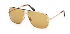 NEW Tom Ford FT 1204 Sunglasses 30E Shiny Deep Gold 100 AUTHENTIC
