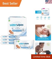 Sensitive Newborn Baby Wipes, 240 Count, 99.9 Water, Hypoallergenic Pure