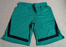 All In Motion Boys Large Green Black 100 Polyester Shorts With Drawstring 23