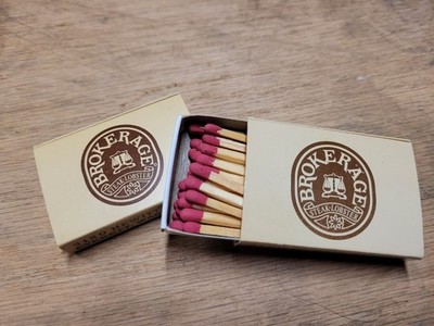 Vintage Brokerage Steak & Lobster Matchbooks   Everett WA   Pair (2) Restaurant