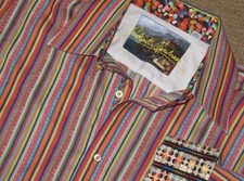 NEW Robert Graham Men s MULTICOLOR STRIPED Red Embroidered Dress Shirt Size XL