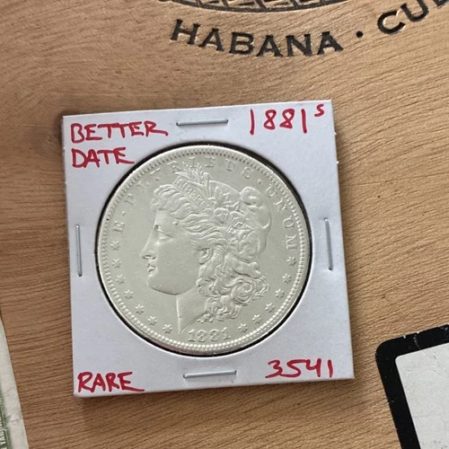 1881 Morgan Dollar $1 Coin San Francisco Business Strike 90% Silver UNC HI GRADE