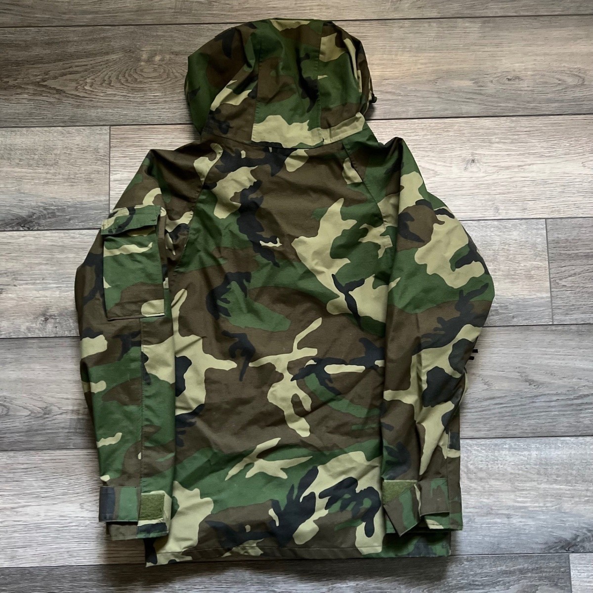 Military Men's S Woodland Camo ECWCS Hooded Jacket Parka Gore-Tex