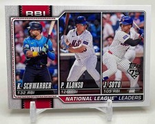 2026 Topps Pete Alonso Kyle Schwarber Juan Soto #11 League Leaders