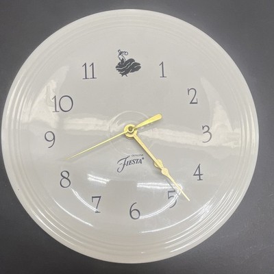 Classic, Fiesta Wall-Hanging Clock, Battery-Powered, White