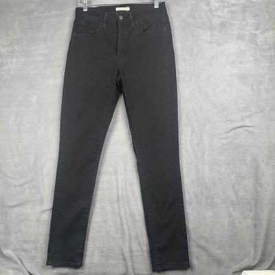 Levis 721 High Rise Skinny Jeans Black Denim Pants Size 30 Womens