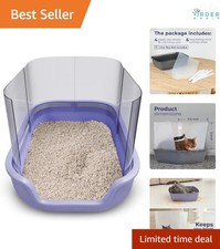 Cat Litter Box Pee Shields 4 pcs, Splash Guards, Privacy Screen, Easy to Install