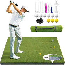 Golf Hitting Mat 5X4Ft, 31Mm Golf Chipping Mat Artificial Turf Practice Mat