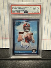 2018 Donruss Optic Purple Baker Mayfield Rated Rookie AUTO /35 PSA 10 Ebay 1/1