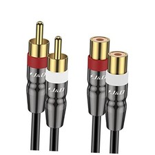 2 RCA Extension Cable Male to Female, Copper Shell Gold-Plated 2RCA 3 Feet