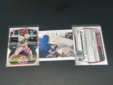 Cam Collier Reds Auto Signed 2023 Bowman 1st Base Beckett Witness Hologram Red .