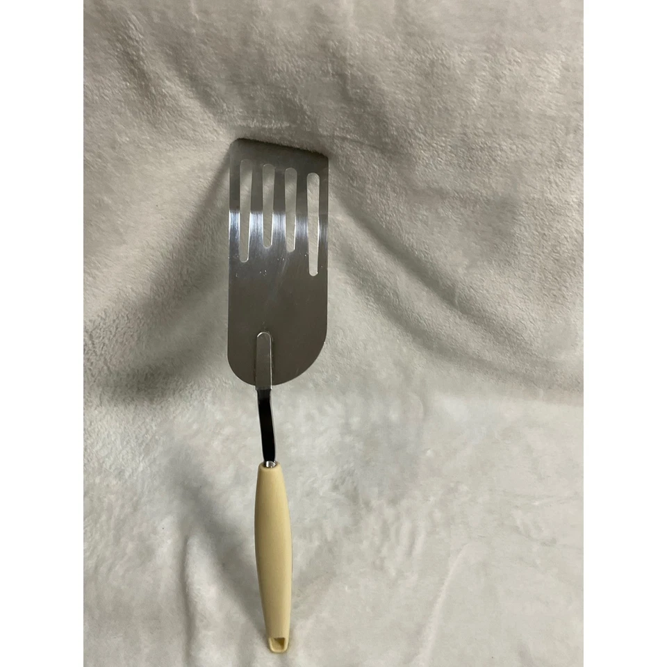 Vintage Foley Slotted Spatula Turner Kitchen Utensil Chrome Plated USA Cooking - Image 2 of 3
