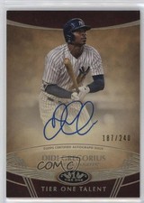 2019 Topps Tier One Talent 187/240 Didi Gregorius #TTA-DG Auto v1x