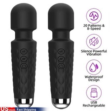 2x Handheld Massager 20 Speed Wand Vibrating Massage Magic Full Body Therapy