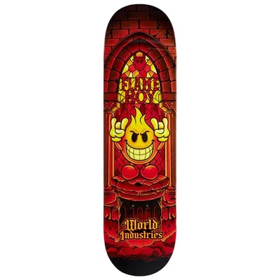 World Industries Skateboard Deck Flameboy Stained Glass 8.5" x 32.25"