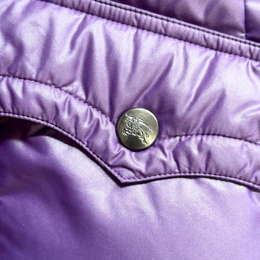 Burberry Blue Label 6Way Down Jacket Raccoon Fur Nova Check Hood