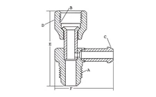 REGO 1331 Brass Adapter Assembly 1/2" OD LP Propane Natural Gas Fitting