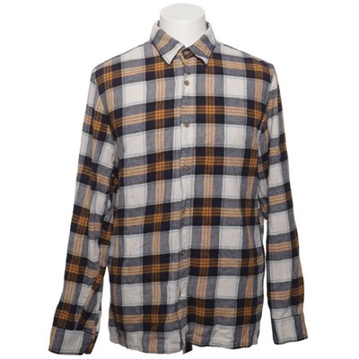 Pull & Bear, Flanellhemd, Größe: L, Blau/Gelb/Weiß/Mehrfarbig, Baumwolle #yAf