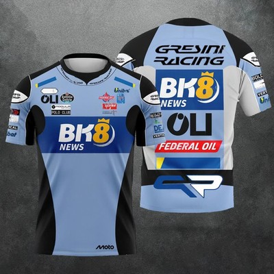 Alex Marquez No 73 BK8 Gresini Racing Team MotoGP T Shirt Unisex Full Size S-5XL