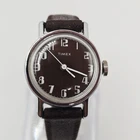 Rare Vintage 70s Timex Women's Chocolate Face Mechanical Watch Running