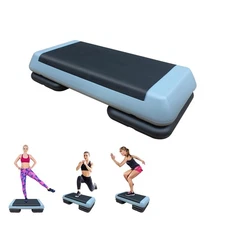 Adjustable 28.5'' Exercise Aerobic Step Platform, 4"-6" Fitness Stepper Worko...