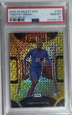2023/24 Panini Select FIFA #169 Timothy Weah Gold Mojo #/10 PSA 10 Pop 1 - USA