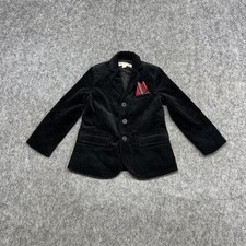 Hope  Henry Blazer Boys 4 Black Corduroy Elbow Patch Jacket Pocket Square