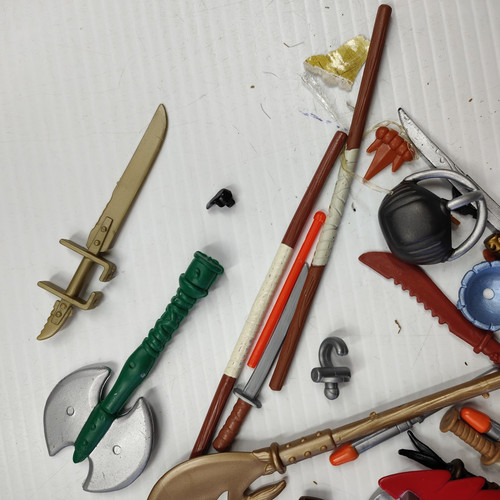 TMNT Teenage Mutant Ninja Turtle Playmates weapon bundle bulk Lot - Foto 4 di 7